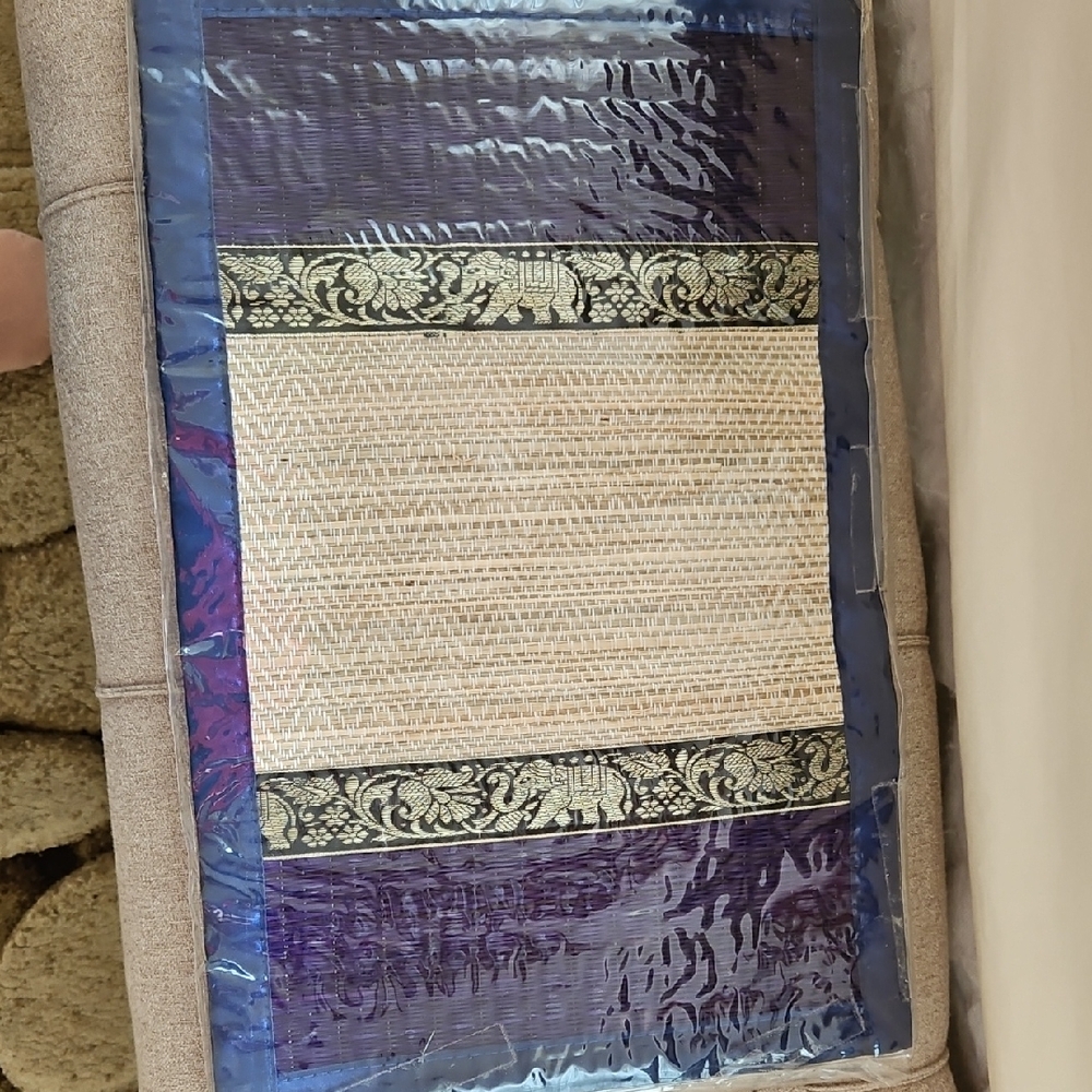 Purple and Cream Decorative Mat